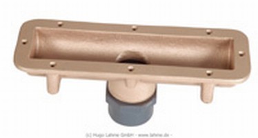 Pièces à sceller pour assise à bulle courte (240 mm) à 1 élément, en laiton rouge, avec réducteur PVC