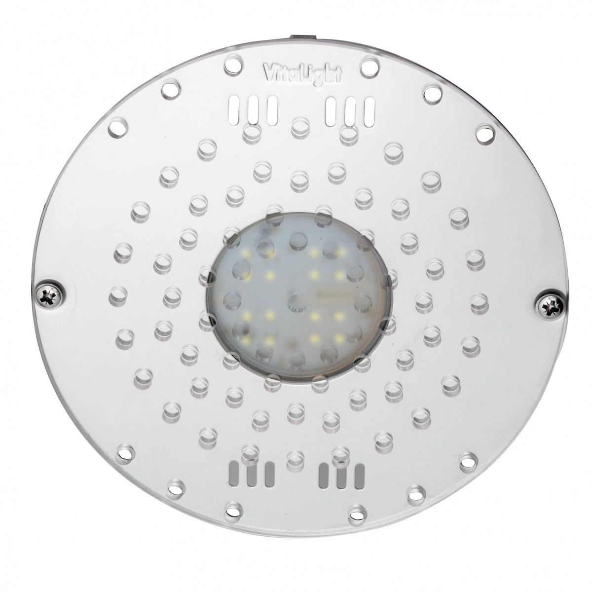 Projecteur subaquatique VitaLight® 16.4 POWER-LED 3.0 24V ultra-plat pour montage en fond de bassin, enjoliveur inox 316L ø 230mm, corps laiton ou bronze 