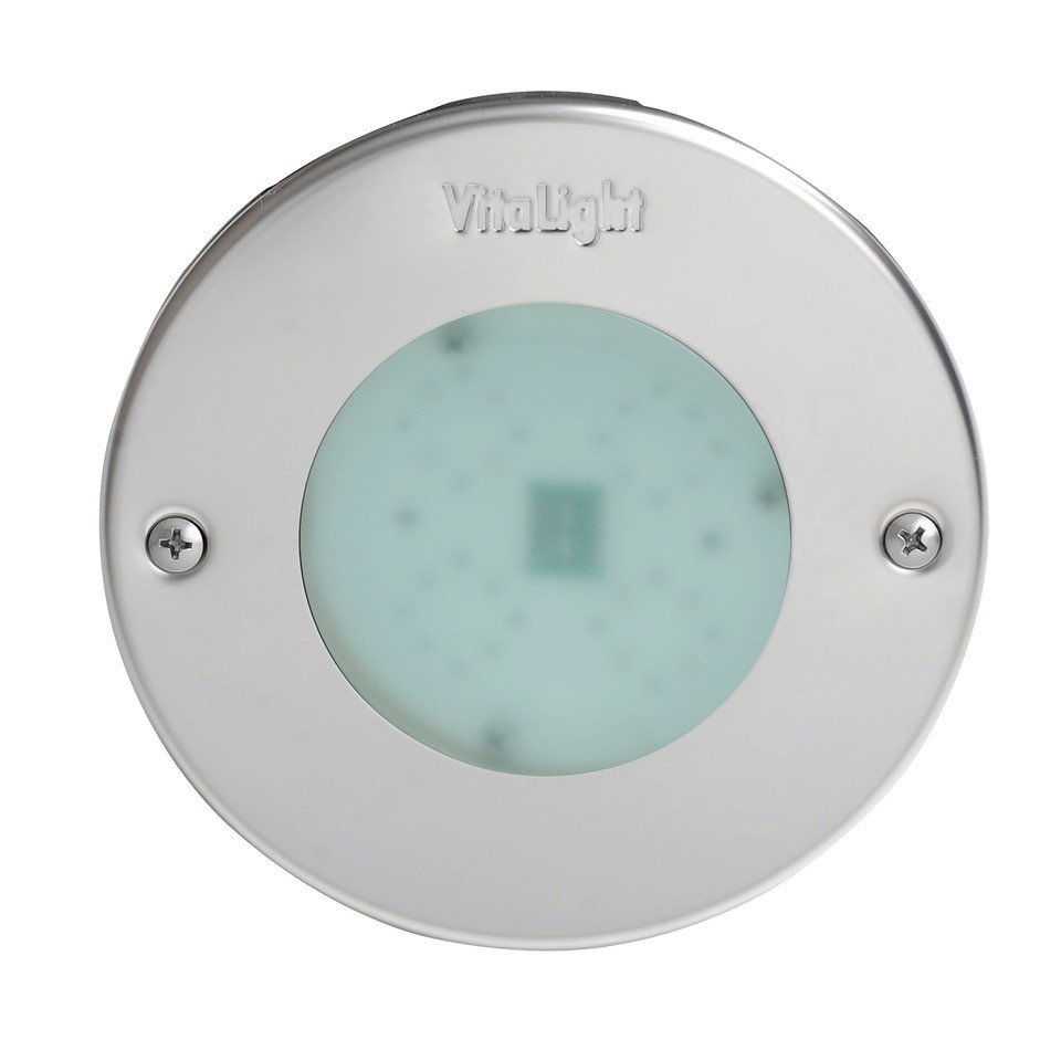 Projecteur subaquatique VitaLight® 8.4 POWER-LED 3.0 24V enjoliveur inox 316L corps laiton ou bronze ø 146mm