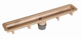 Pièces à sceller pour assise à bulle longue (482 mm) à 1 élément, en laiton rouge, avec réducteur PVC