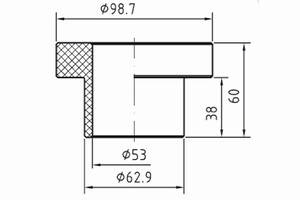 plan Manchon en PVC DA 99 x DA 63 DN 50