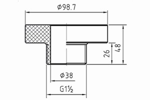 plan Manchon en PVC DA 99 x G1½ externe