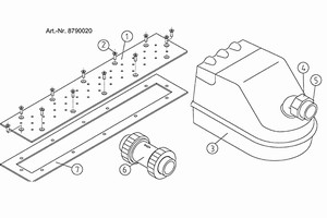 plan Assise à bulles longue (500 mm) à 1 plaque, kit complet