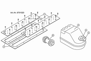 plan Assise à bulles longue (500 mm) à 2 plaques, kit complet