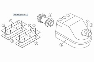 plan Assise à bulles courte (250 mm) à 2 plaques, kit complet