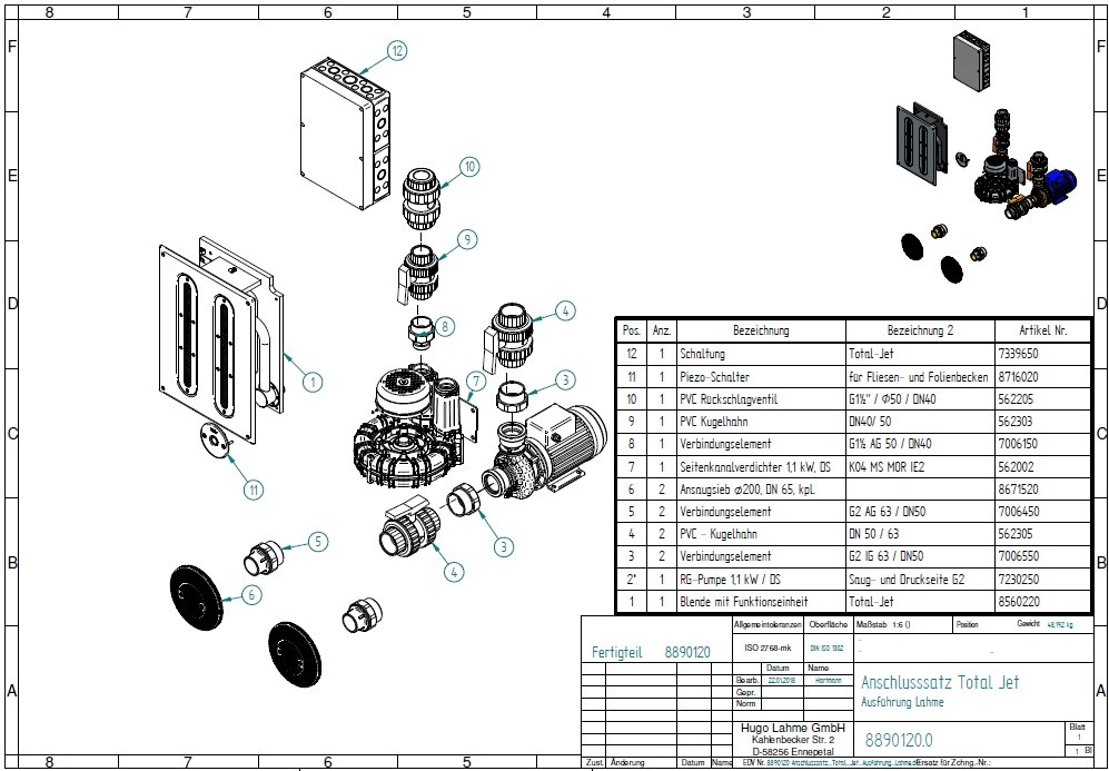 plan Système de massage dynamique TOTAL-JET