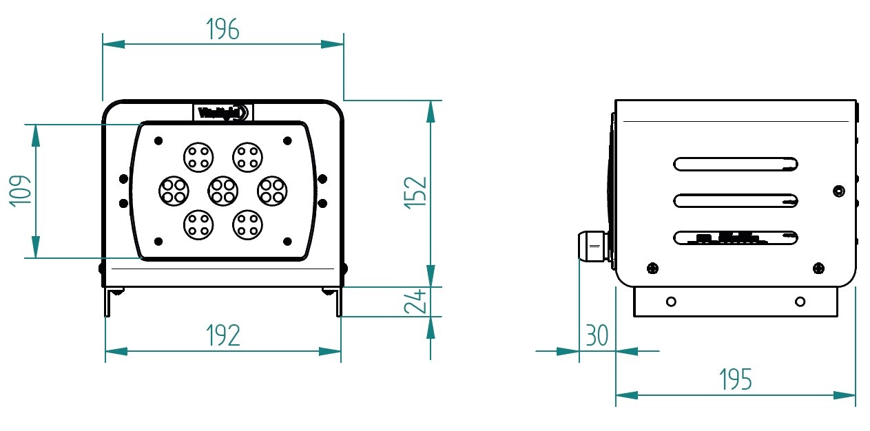 plan Projecteurs à modules LED orientables pour hublots subaquatiques VitaLight® 28.4 POWER-LED 3.0