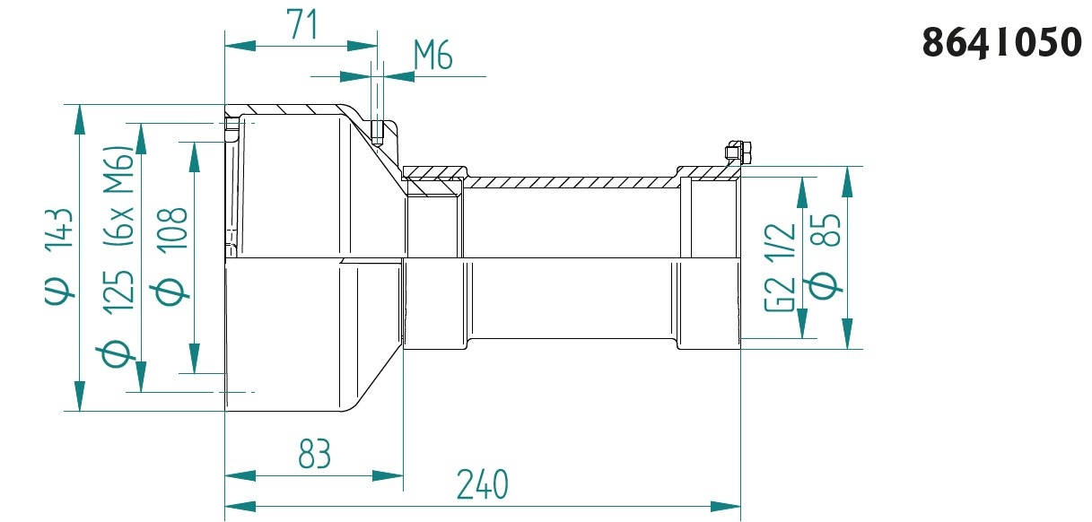 plan Pièce à sceller  1,5'' de crépine d'aspiration pour système de massage pour piscines carrelées et à liner