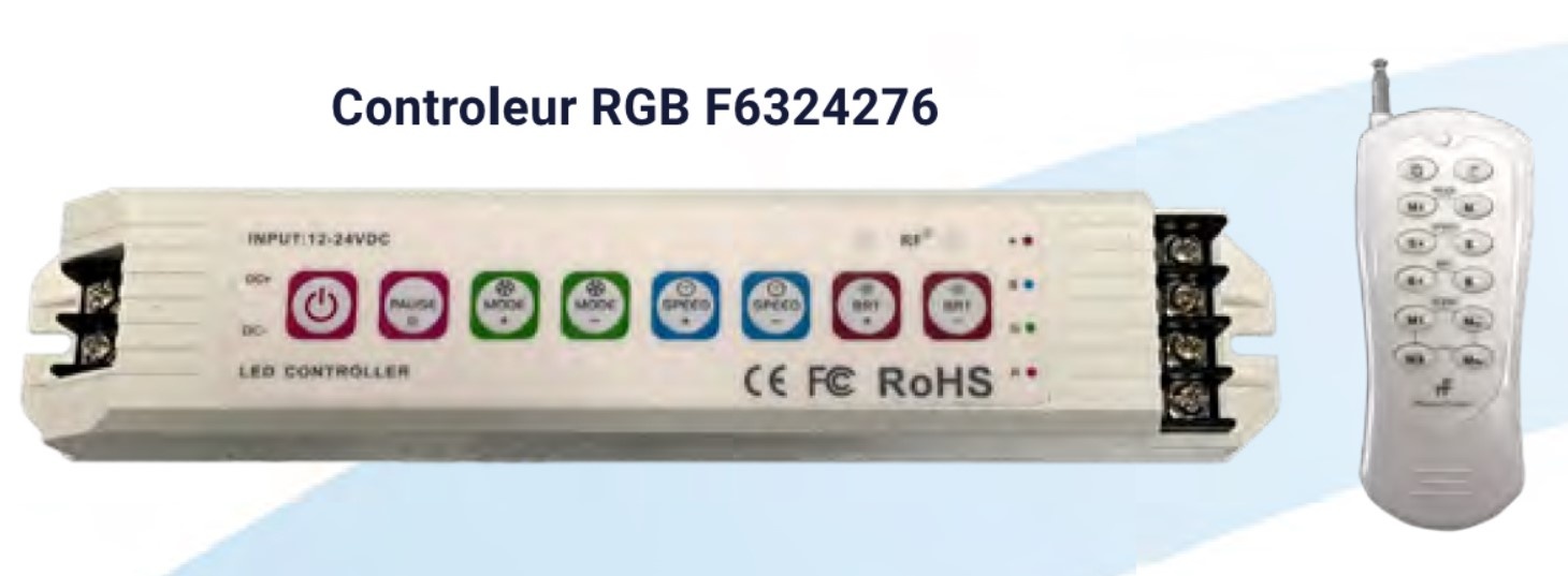 plan Contrôleur RVB ou RGBW DMX