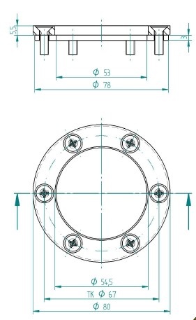 plan Kit de brides liner pour buses de systèmes de massage STANDARD