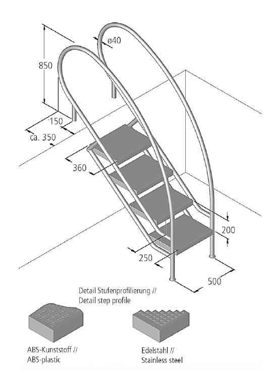 plan ESCALIER MIAMI. Modèle 08.2 SWING