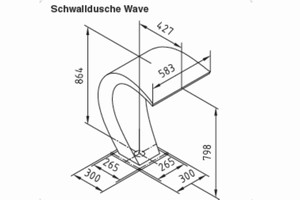 plan Douche Cascade WAVE