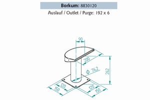 plan Douche cascade Inox BORKUM