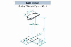 plan Douche cascade Inox JUIST