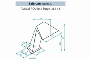 plan Douche cascade Inox BALTRUM