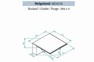 plan Douche cascade Inox HELGOLAND, ensemble complet