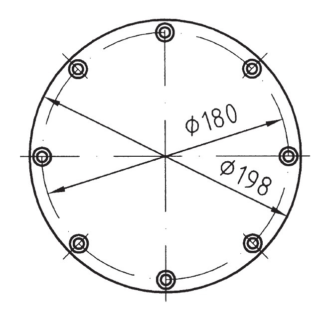 plan Plaque d'obturation pour toute pièce à sceller ronde pour piscines carrelées et liner.