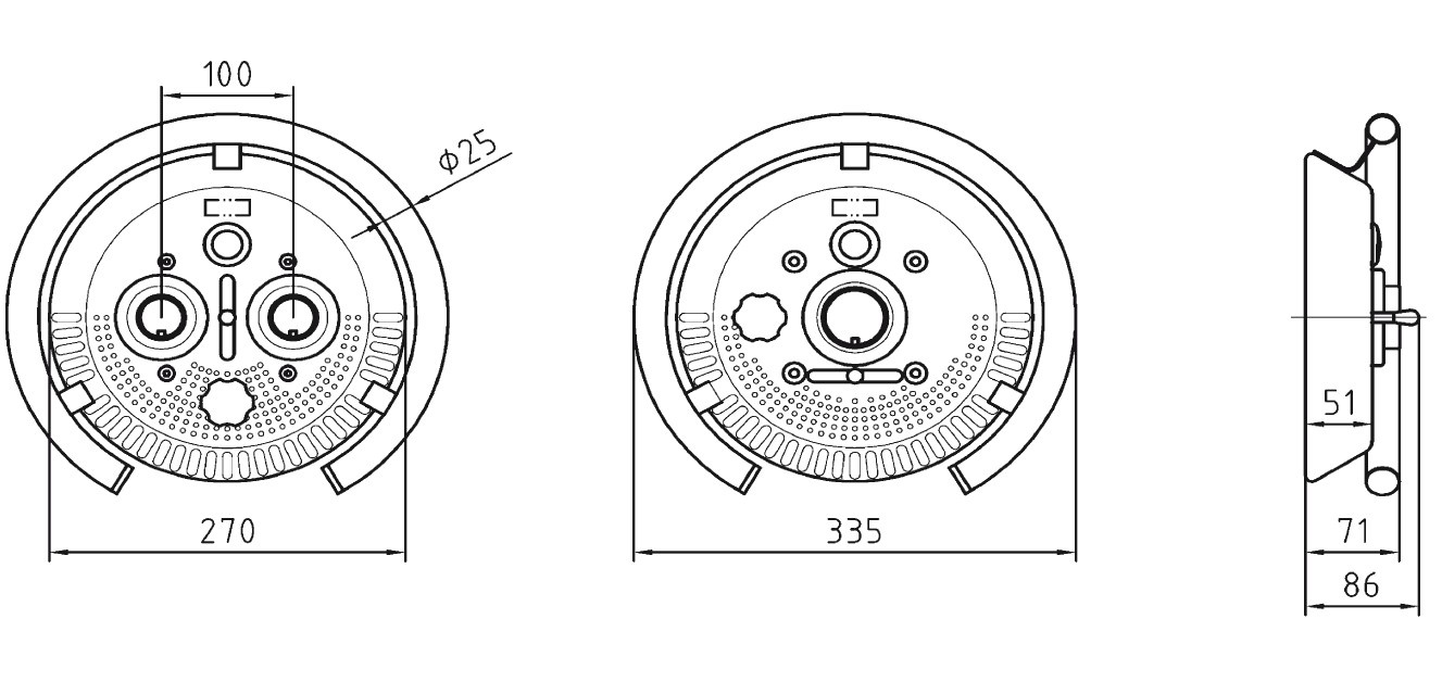 plan Poignée inox ronde pour NCC Taïfun, Taïfun Compacte et Taïfun-Duo