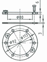 plan Kit de bride, joint et vis pour piscine à liner, pour bondes de fond 2005020 et 2015020