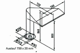 plan Douche cascade Inox CLASSICO