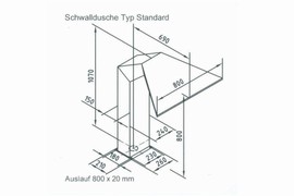 plan Douche cascade STANDARD